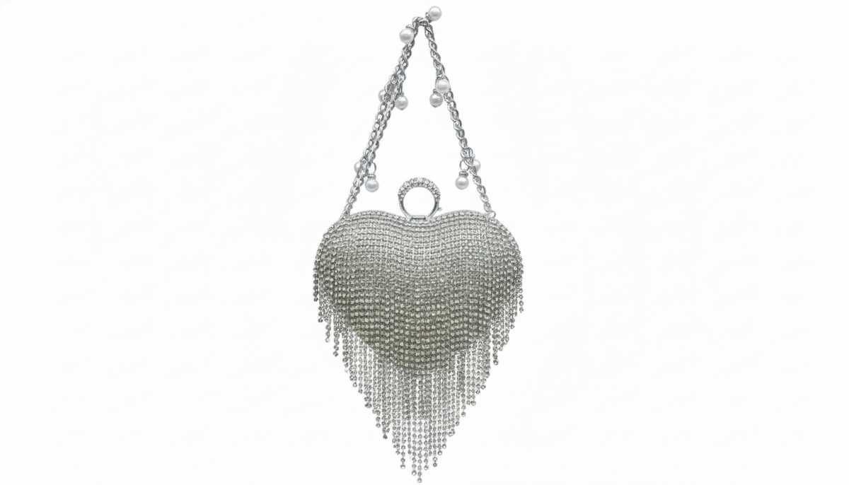 Crystal Heart Clutch